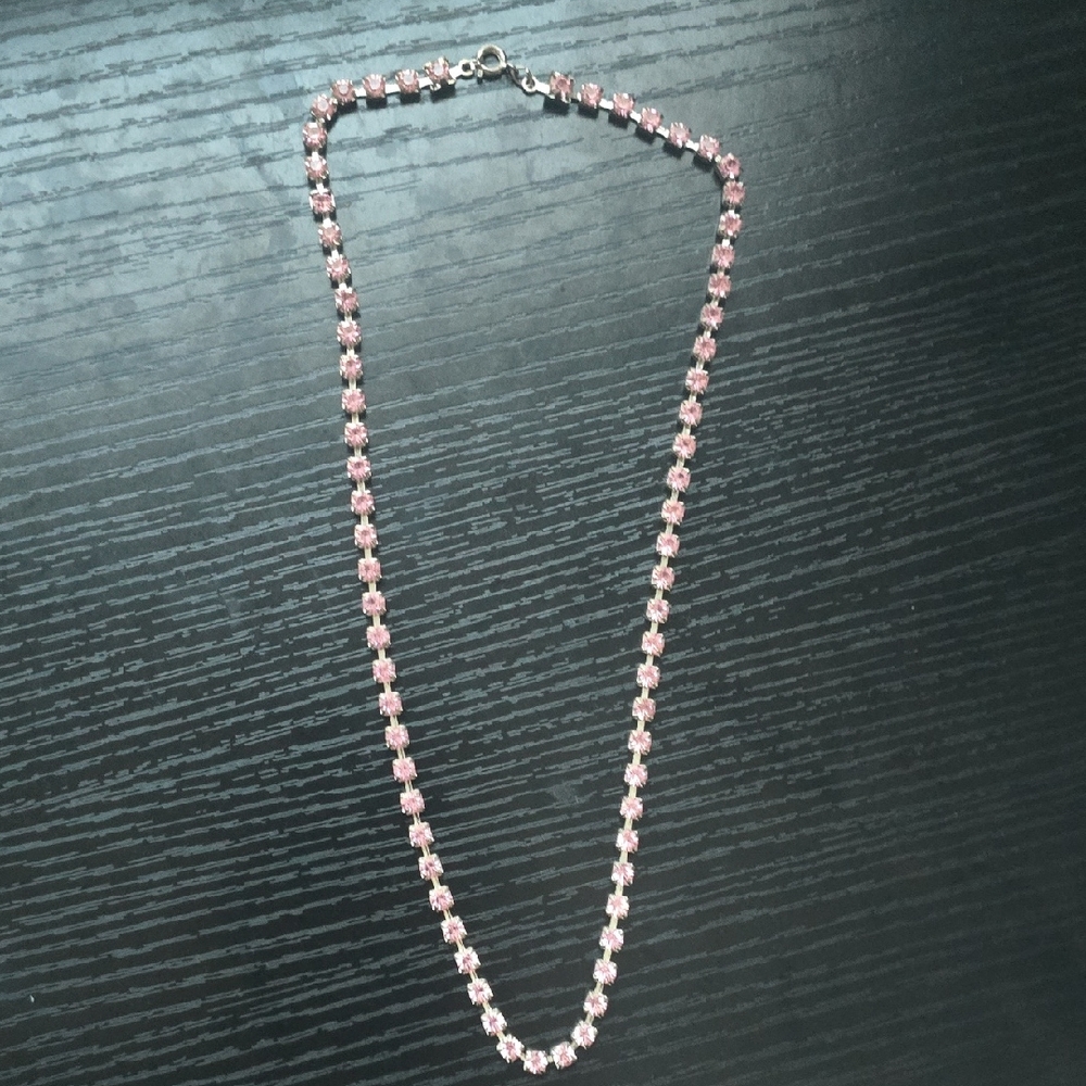 Chic Pink Gemstone Necklace